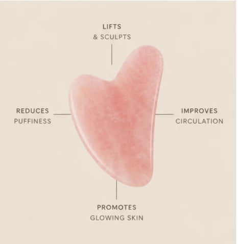 Rose Quartz Gua Sha Stone