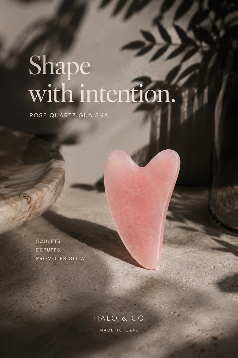 Rose Quartz Gua Sha Stone
